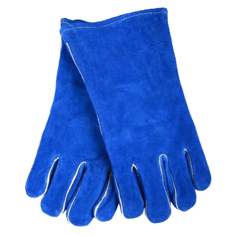 13.5 In. Leather Welding Gloves Blue L 1 Pk
