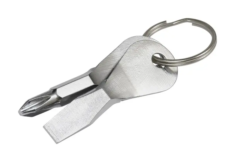 Metal Silver Screwdriver Key Ring