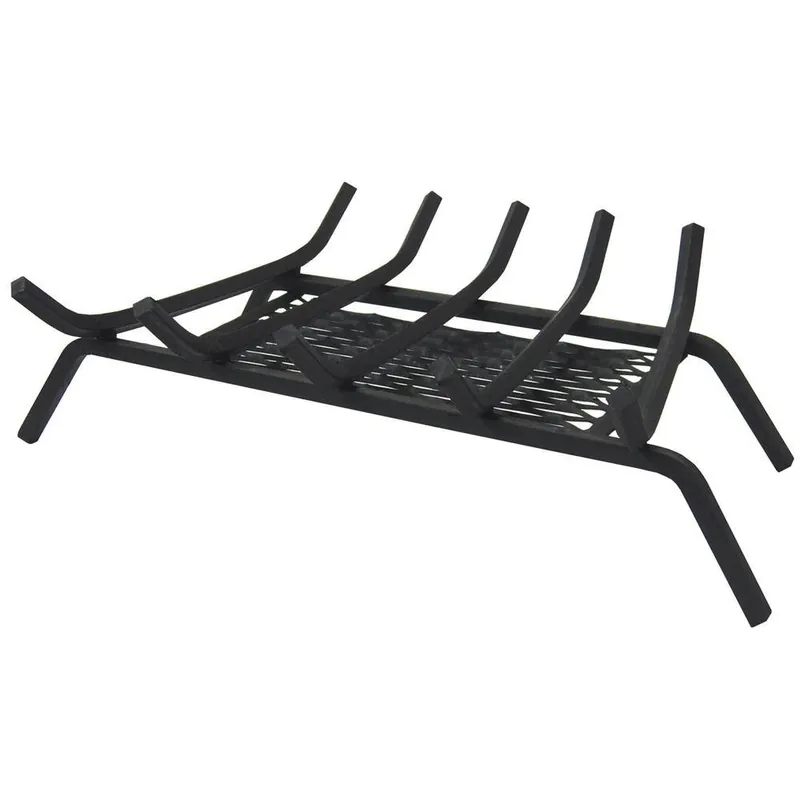 22 Inch Steel Fireplace Grate With Ember Retainer And 5 Bars - Model 9723-5