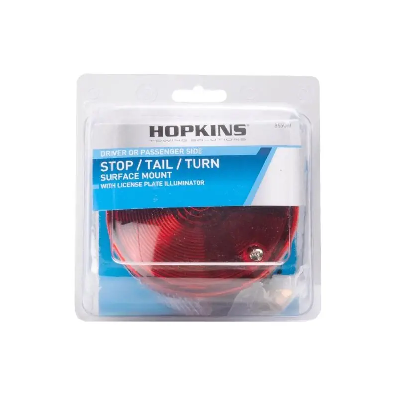 B55uw Red Round Stop/tail/turn Light With Universal Mounting Plate