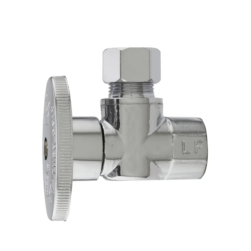 Pp50pclf 3/8 X 3/8 In. Brass Angle Shut-off Valve With Chrome Finish