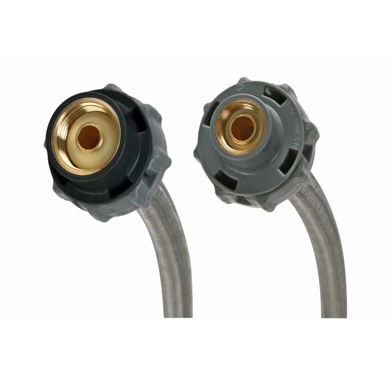 Faucet Supply Line Connector, Click Seal, 3/8 X 1/2 X 20-in.