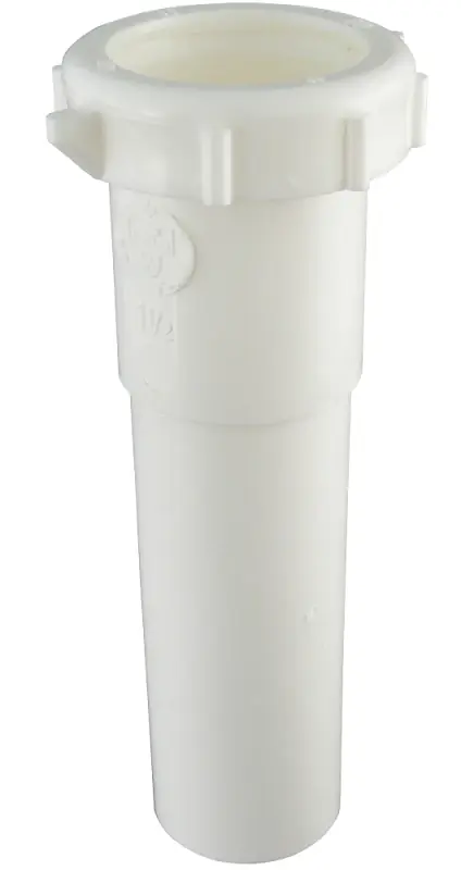 Pp55-2w 1-1/2 In X 6 In Slip Joint Extension Tube, Polypropylene, White