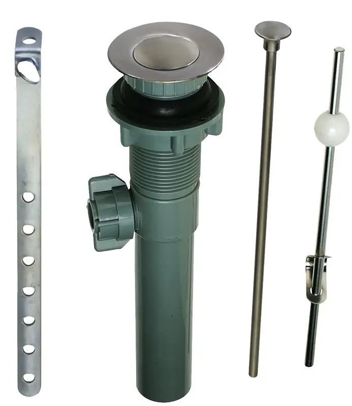 1-1/4 In. Brushed Nickel Plastic Pop-up Lavatory Drain Assembly