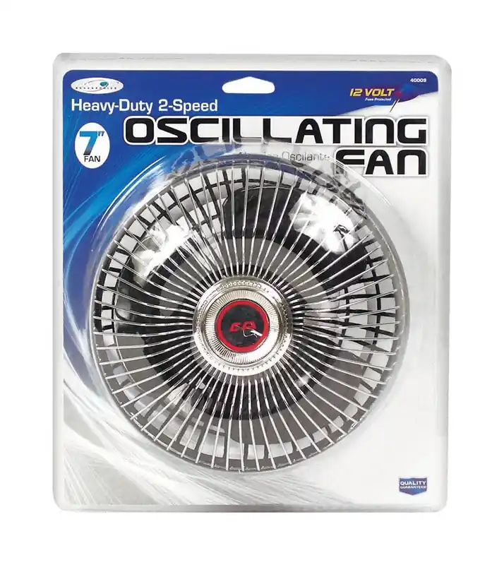 12 V Black Oscillating Fan 1 Pk