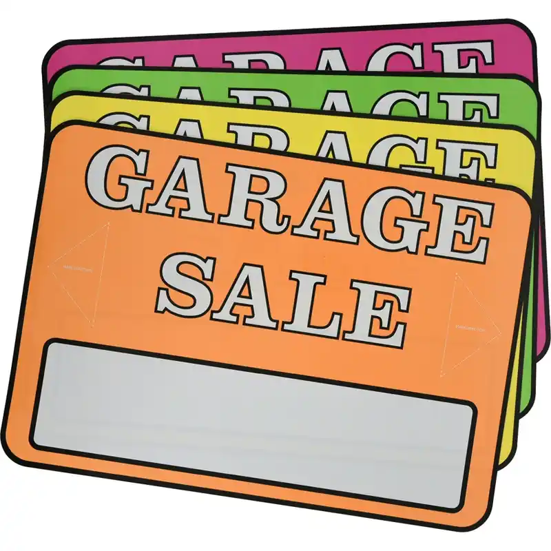 English Assorted Garage Sale Sign Kit 8 In. H X 12 In. W
