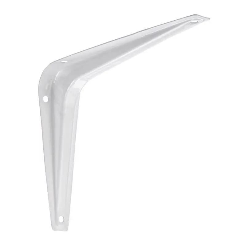 White Steel Shelf Bracket 6 In. Length 100 Lb Capacity 18 Gauge