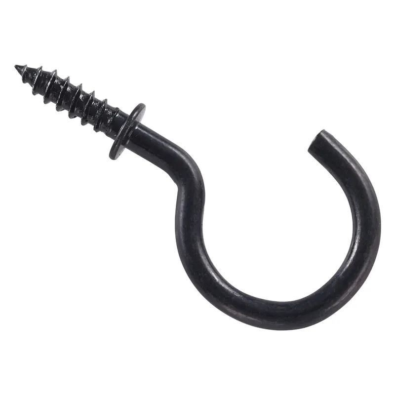 Black Steel 1 In. L Cup Hook 13 Lb 30 Pk