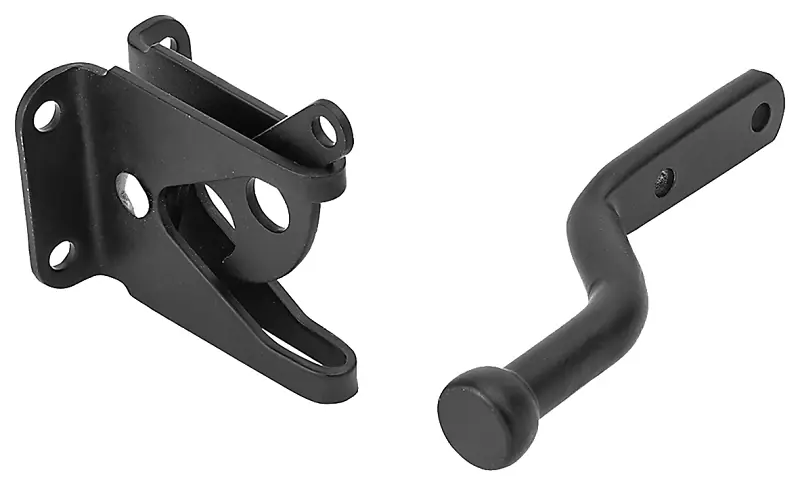 Gate Latch, Matte Black, Stainless Steel