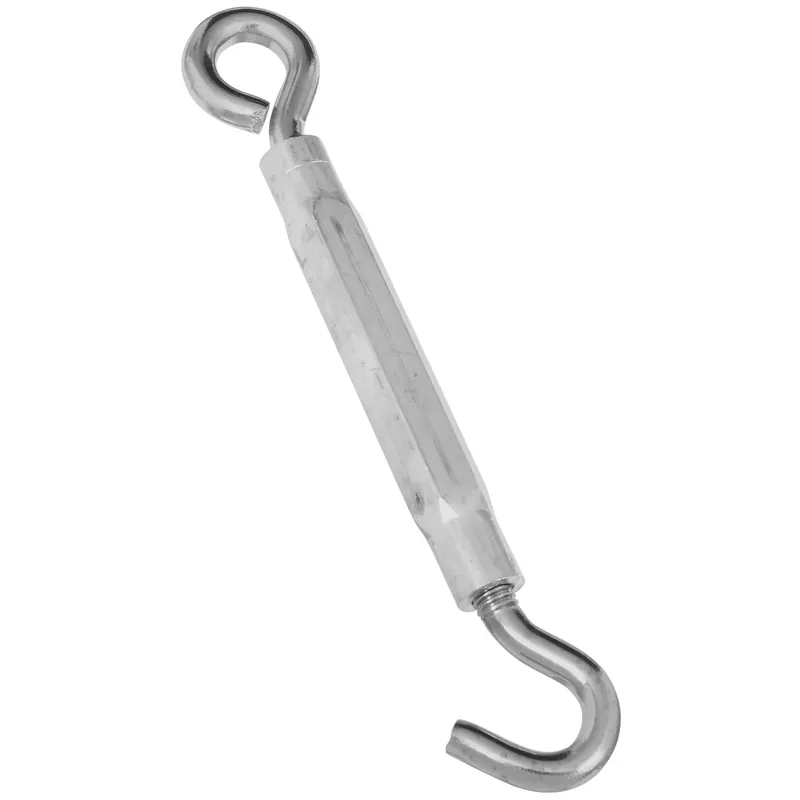Turnbuckle, Hook & Eye, Stainless Steel, 3/8 X 10-1/2 In.