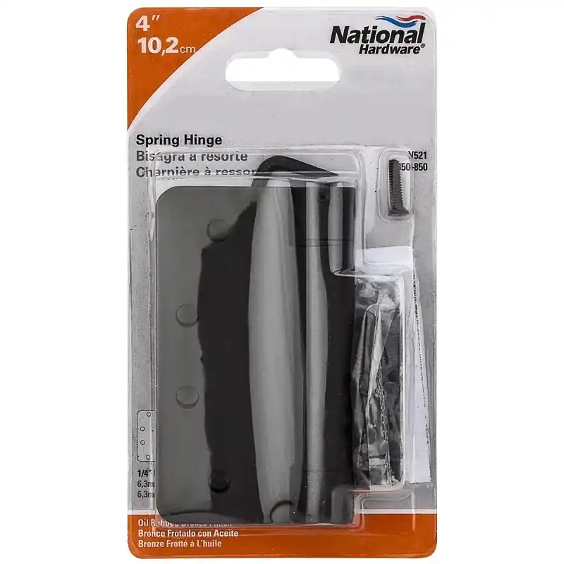 4 In. L Oil Rubbed Bronze Spring Hinge 1 Pk