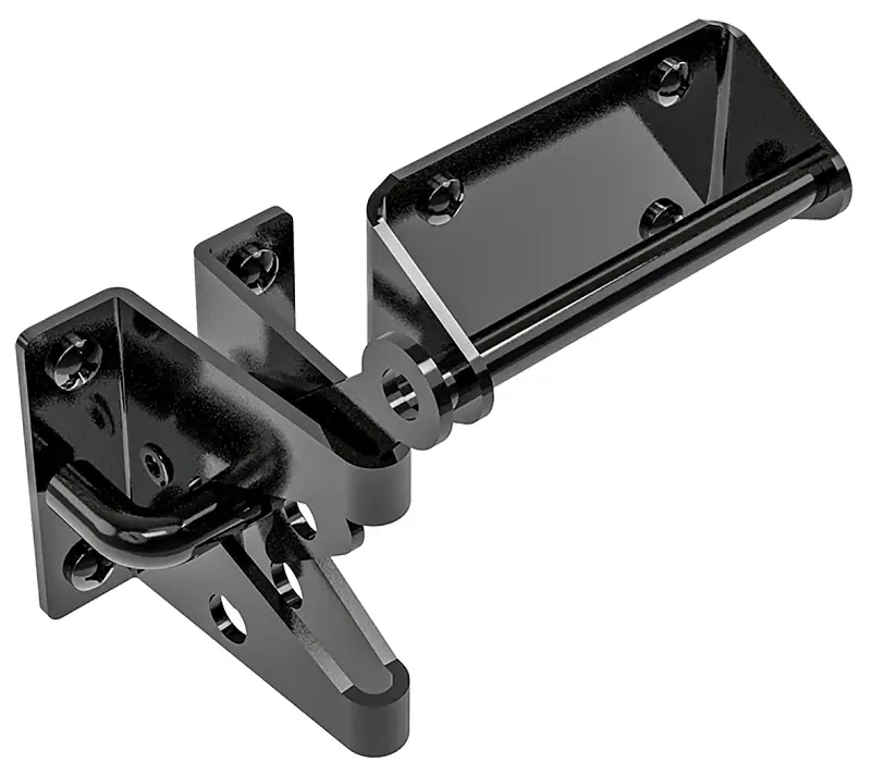 7.57 In. L Black Steel Gate Latch 1 Pk