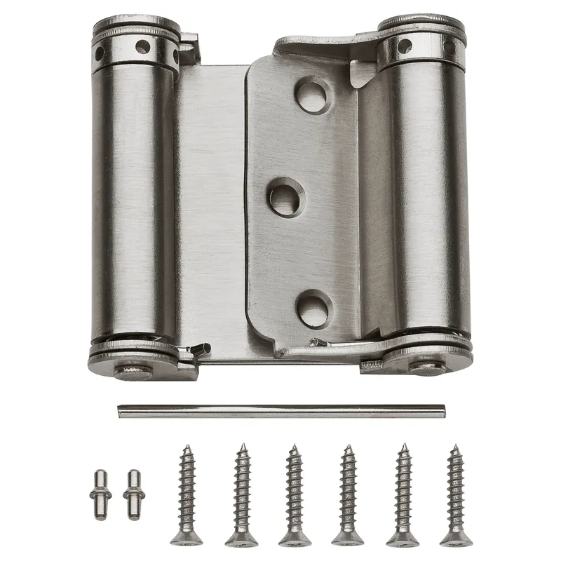 3 In. L Satin Nickel Double-acting Spring Hinge 1 Pk