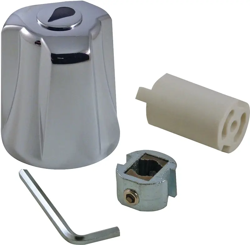 Replacement Diverter Canopy Large Tub & Shower Handle Kit - Chrome Metal