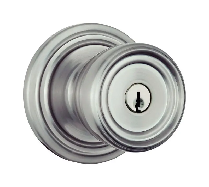 Push Pull Rotate Barrett Satin Nickel Single Cylinder Lock Kw1 1.75 In.