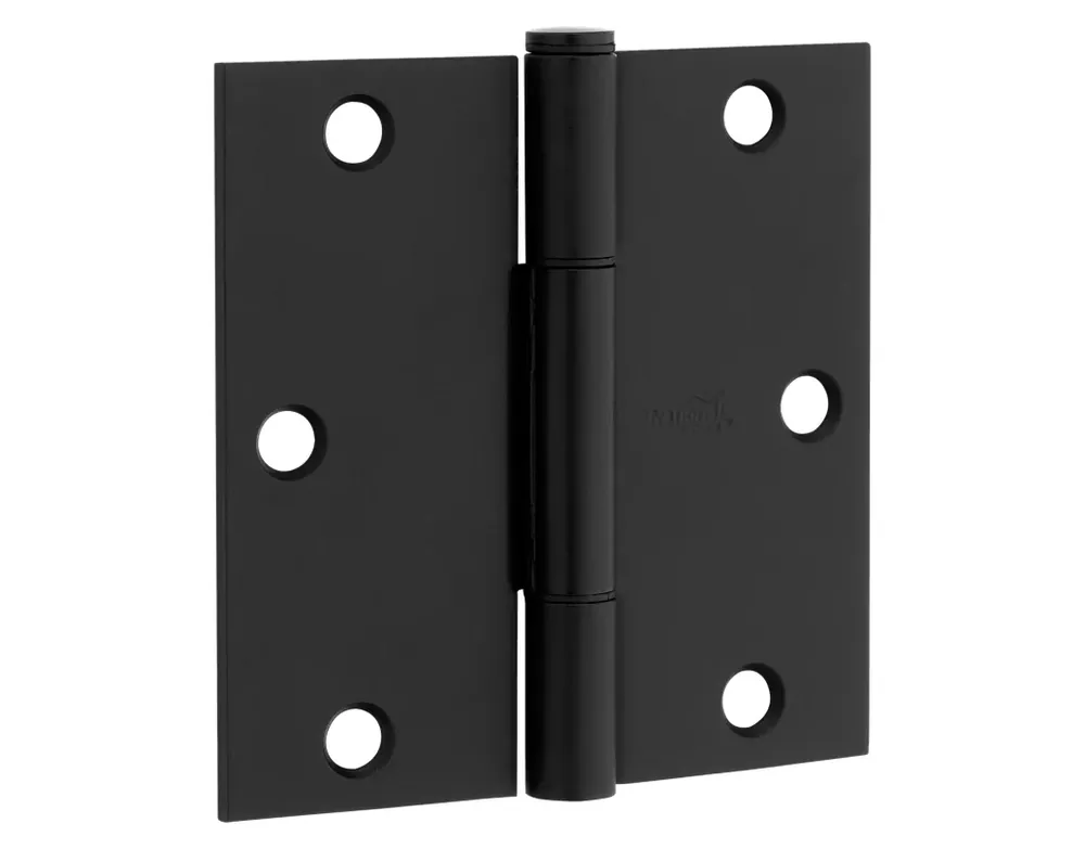 Squeak Guard 3.5 In. L Matte Door Hinge 3 Pk
