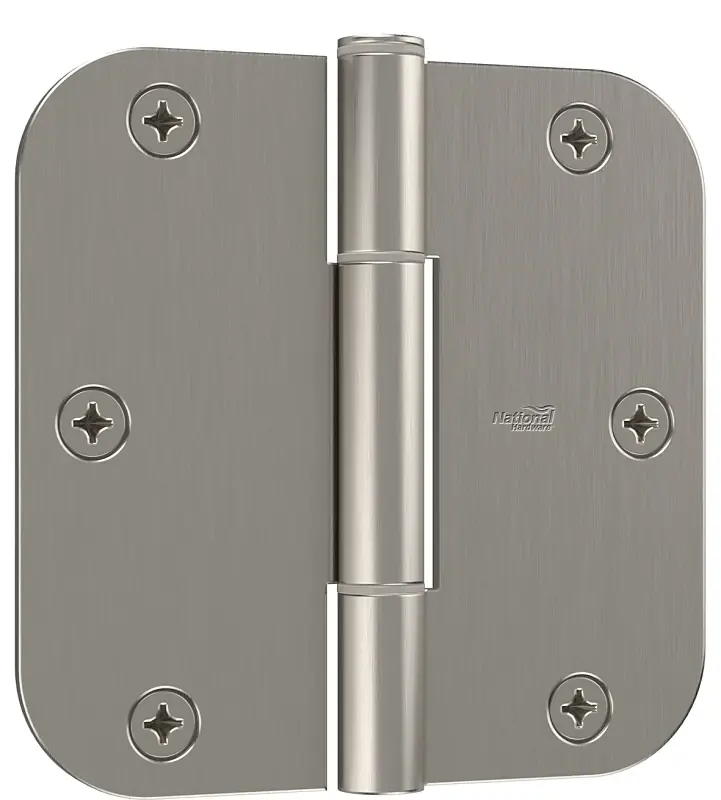 Squeak Guard 3.5 In. L Satin Nickel Door Hinge 3 Pk