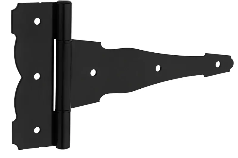 10 In. L Black Ornamental T Hinge 1 Pk