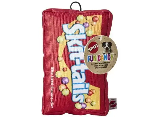 1 Count Spot Fun Candy Skit-tails Plush Dog Toy