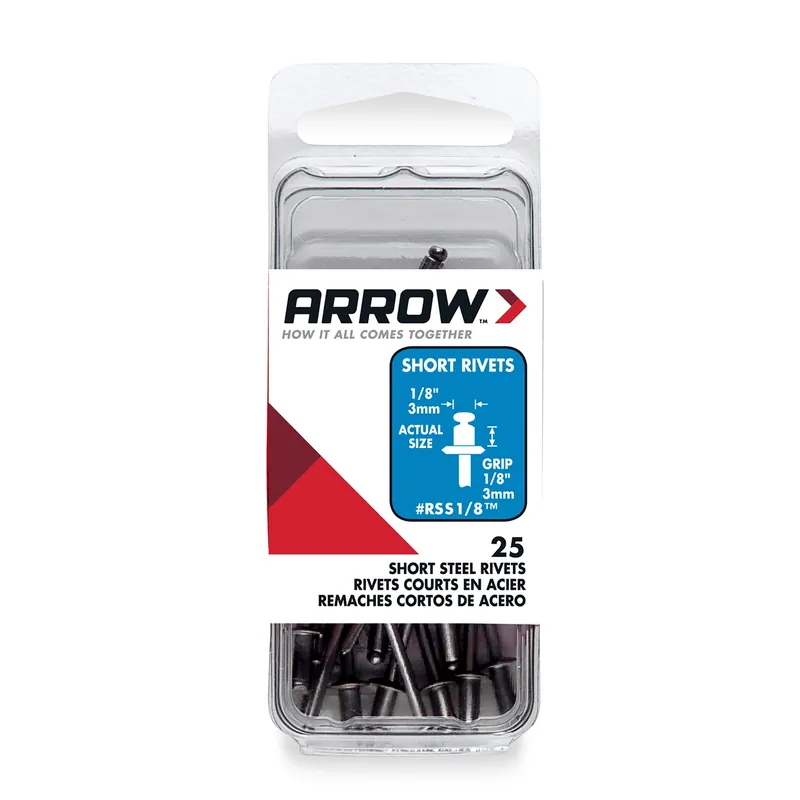Fastener 1/8 In. 31 D X 1/8 In. 31 Steel Rivets Silver 25 Pk