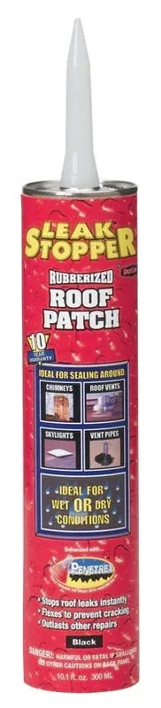 Leak Stopper Gloss Black Rubber Roof Patch 10.1 Oz