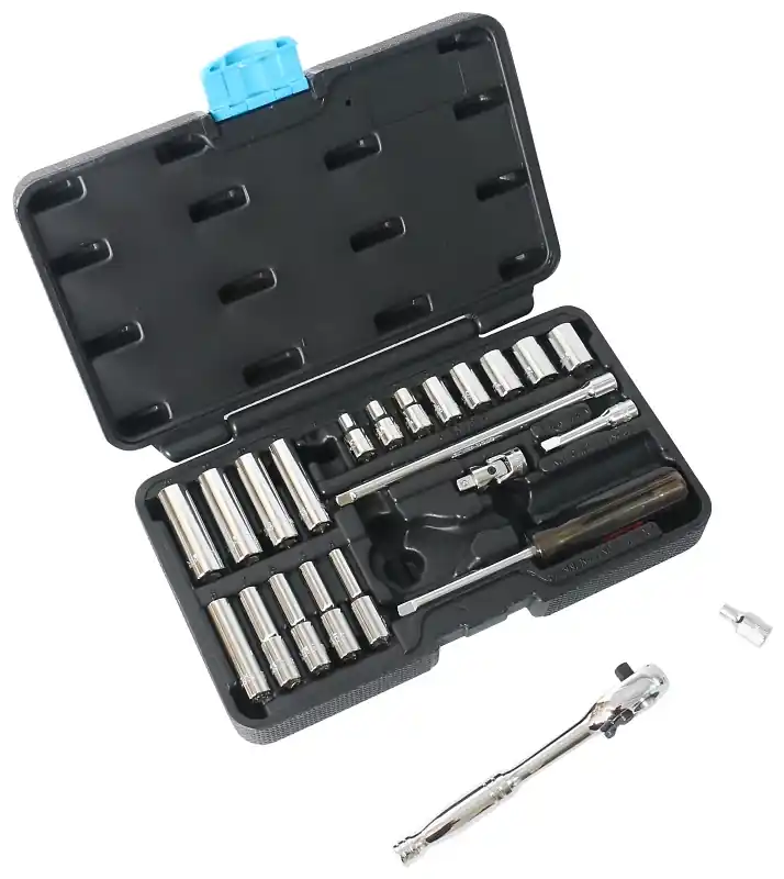 Ts-24pc-v1 24-piece 1/4-inch Drive Socket Set - Metric And Sae