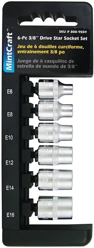 6pc 3/8dr Star Socket Set Ts1006-p