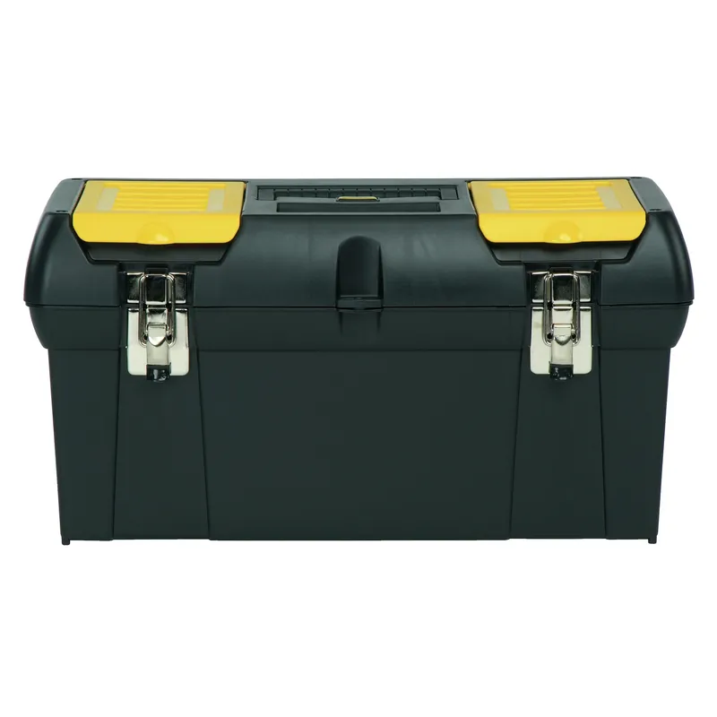 24 Inch Tool Box With Tray, Lockable, Black/yellow, Model 024013s