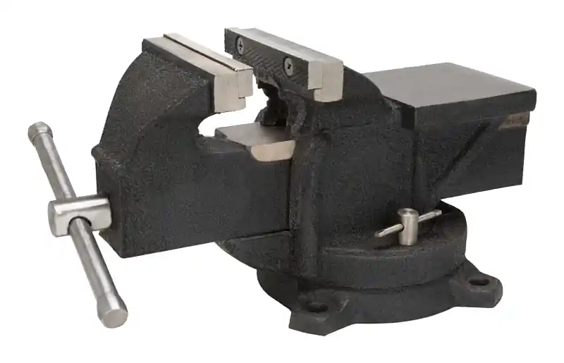 Heavy Duty 6 Inch Bench Vise With Swivel Base And Serrated Jaws