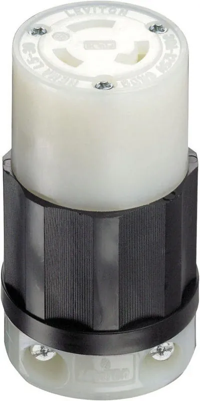 Leviton Industrial Thermoplastic Curved Blade/ground Locking Connector L5-30r