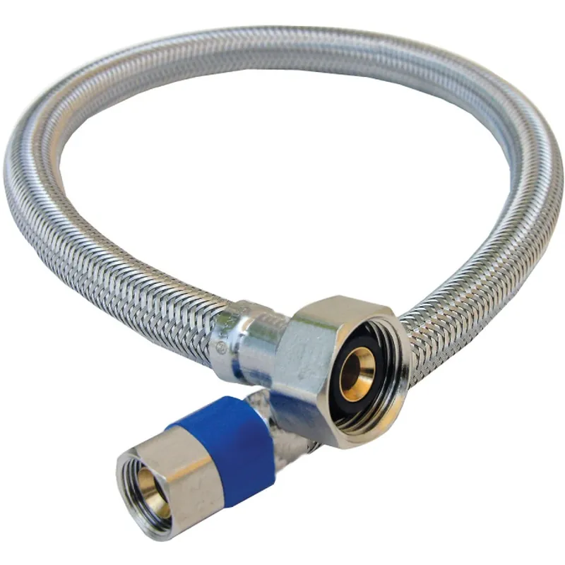 Faucet Connector, Stainless Steel, 3/8 In. Compression X 1/2 In. Female Iron Pipe X 12 In.