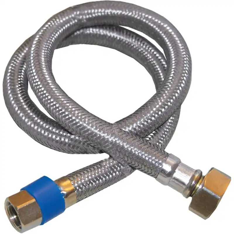 Faucet Connector, Stainless-steel, 3/8 In. Compression X 1/2 In. Female Iron Pipe X 24 In.