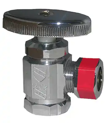 Pipe Fitting, Angle Stop Valve, Chrome, Lead-free, 1/2 Fpt X 1/2 In. Od Compression Outlet