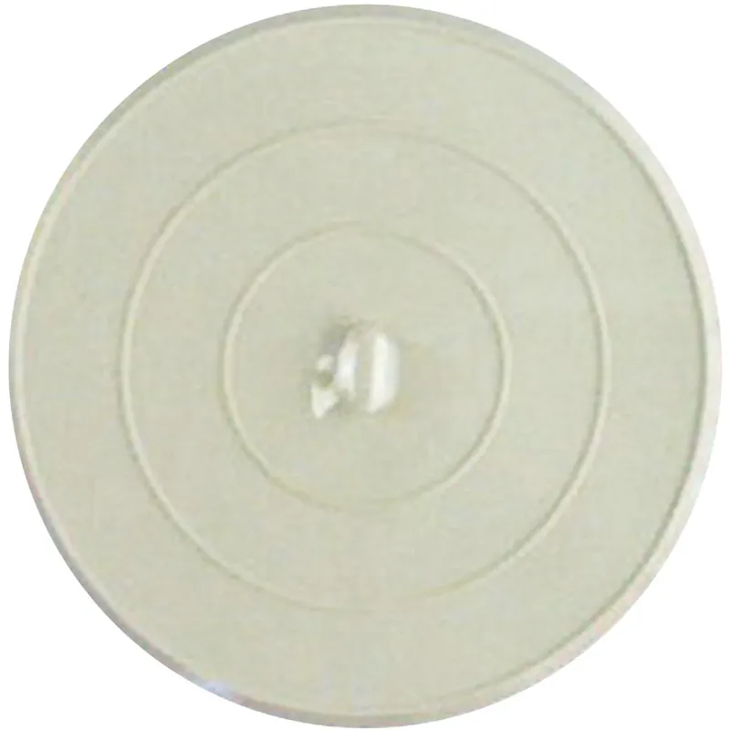 Flat Suction Type Stopper, White, Rubber, 4-3/4 In.
