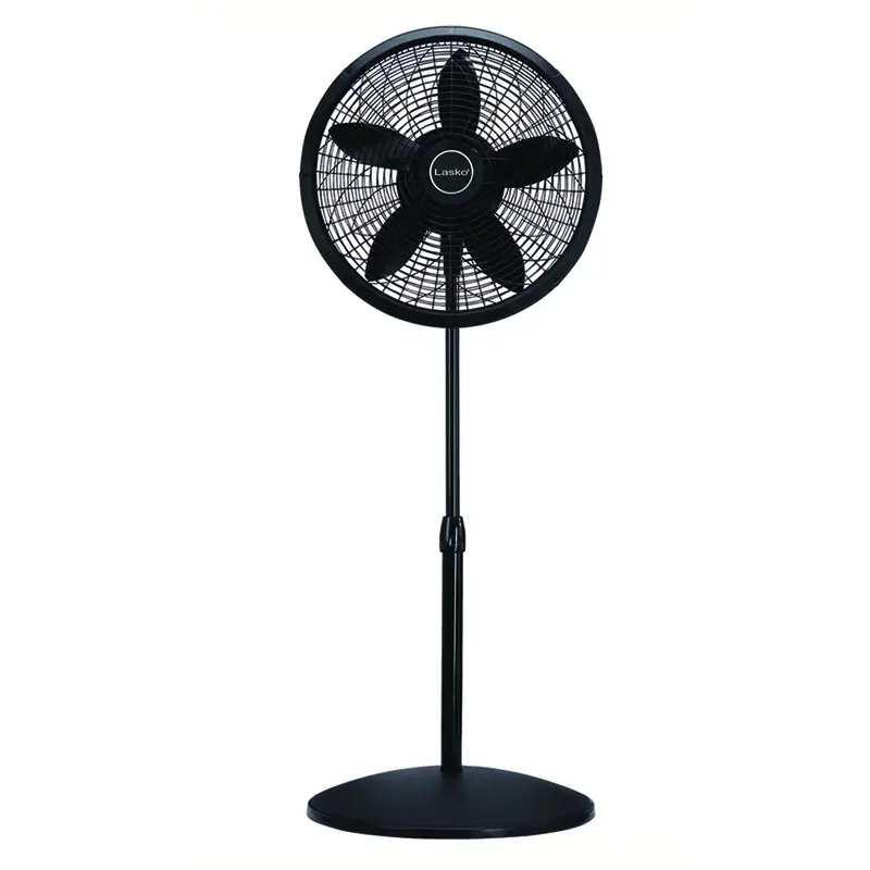 Pedestal Fan, Adjustable, Black, 18-in.