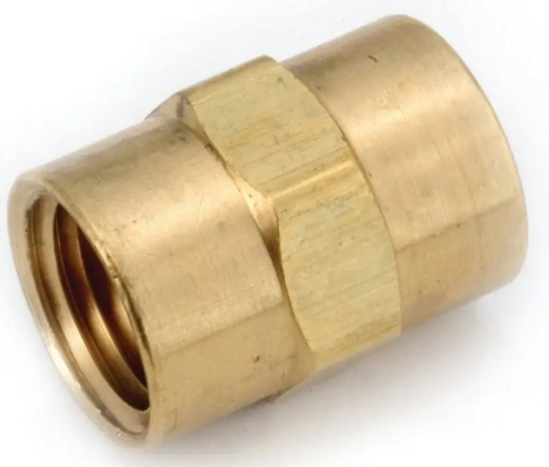 Pipe Fittings, Brass Coupling, Lead Free, 3/8 In.