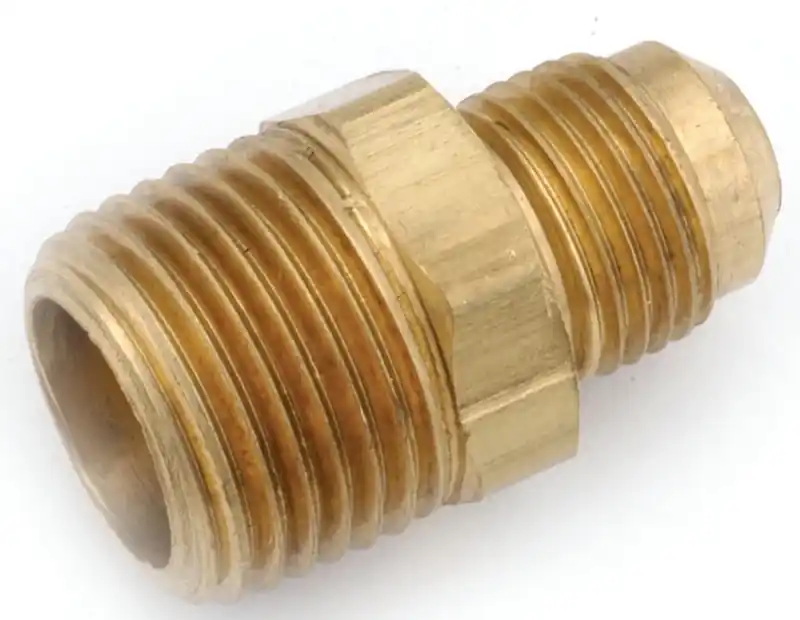Pipe Fitting, Flare Connector, Lead Free Brass, 5/8 X 1/2 In. Mpt
