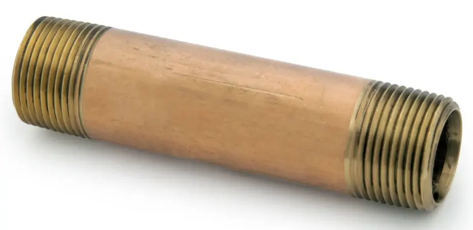 3/8 In. Mpt In. X 3/8 In. D Mpt Red Brass Pipe Nipple 6 In. L