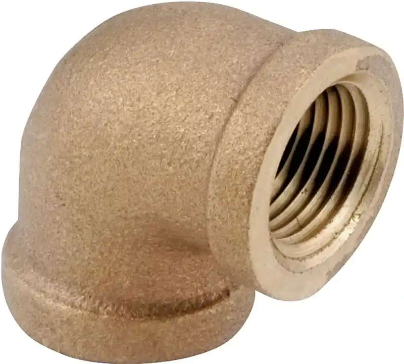 Pipe Fitting, Cast Elbow, Rough Brass, 90-degree, 1/2 In.