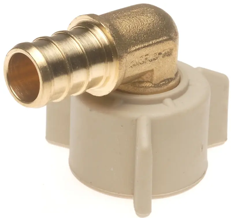 1/2 In. Brass Pex Barb X 1/2 In. Female Swivel 90-degree Elbow Fitting