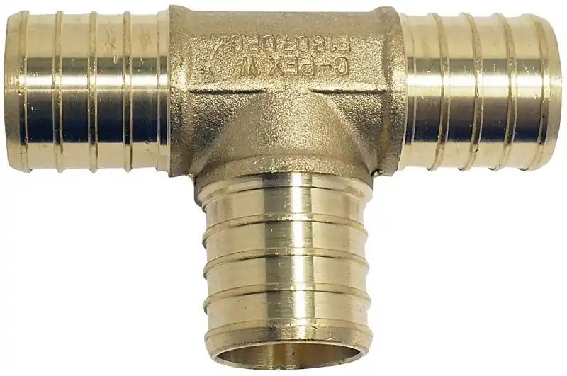 3/4 Inch Brass Pex Tee Barb Fitting For Plumbing Applications