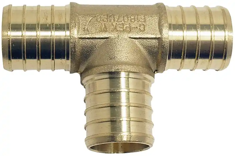 3/4 In. Brass Pex Barb Tee (10-pack)