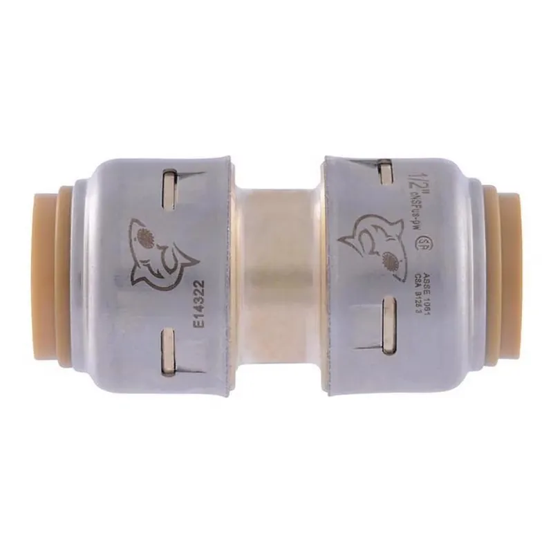 Sharkbite Push To Connect 1/2 In. Ptc Each X 1/2 In. D Brass Coupling