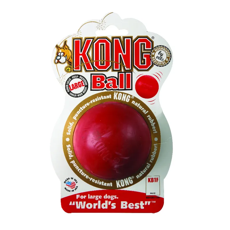 For Dog Red Rubber Rubber Ball Large 1 Pk