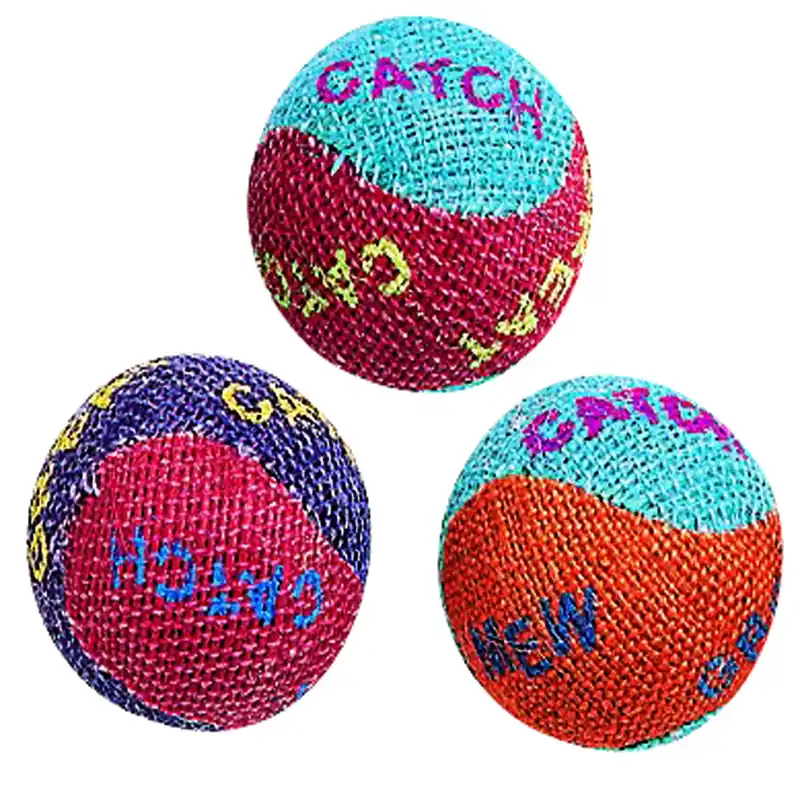 Ethical Cat Burlap Cat Balls 3 Pack - 2089