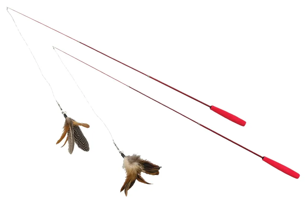 Ethical Cat 689723 Telescoping Kitty Teaser Wand - Assorted, 15-38 In.