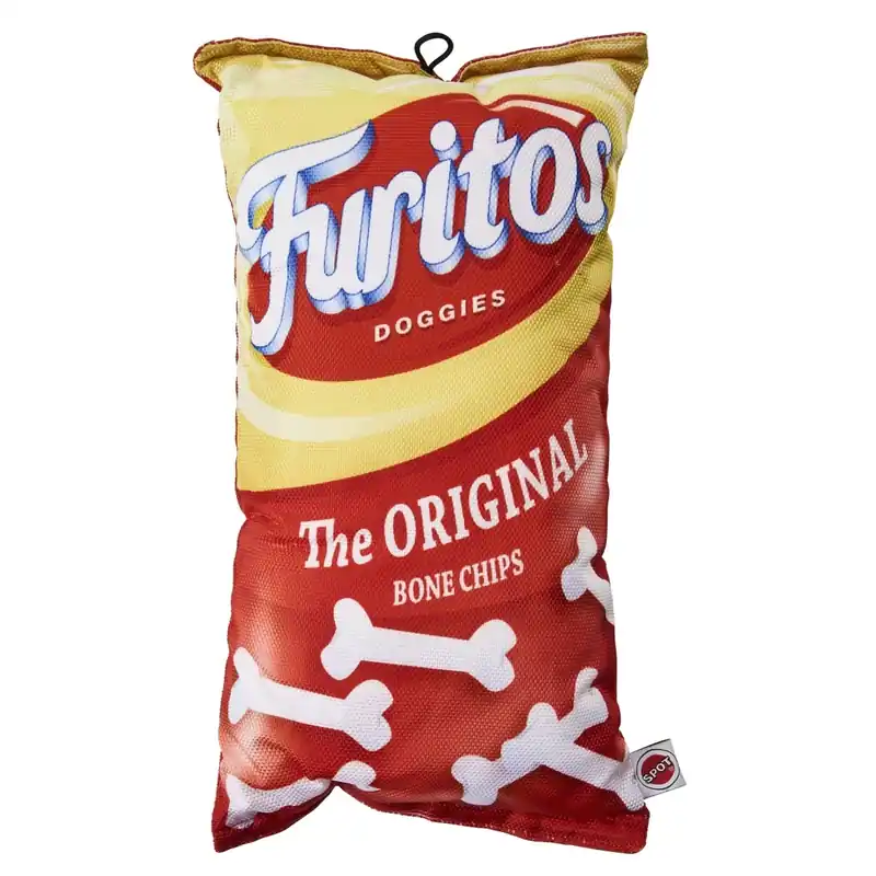 77496 14 In. Fun Food Furitos Chips Plush Dog Toy