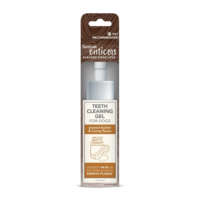 Enphglkt2z 2 Ounce Enticers Teeth Cleaning Gel For Dogs With Peanut Butter And Honey Flavor