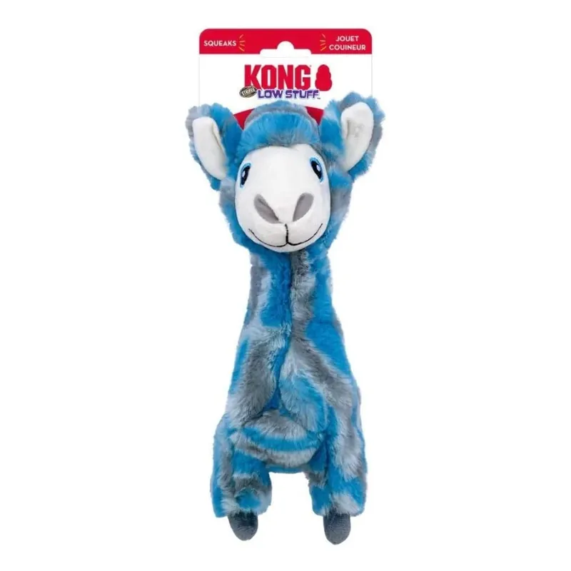 Stripes Low Stuff Llama Dog Toy - Durable Plush With Squeaker