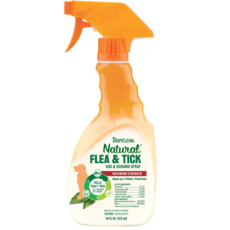 Natural Flea & Tick Spray For Dogs And Bedding, 16 Fl. Oz.
